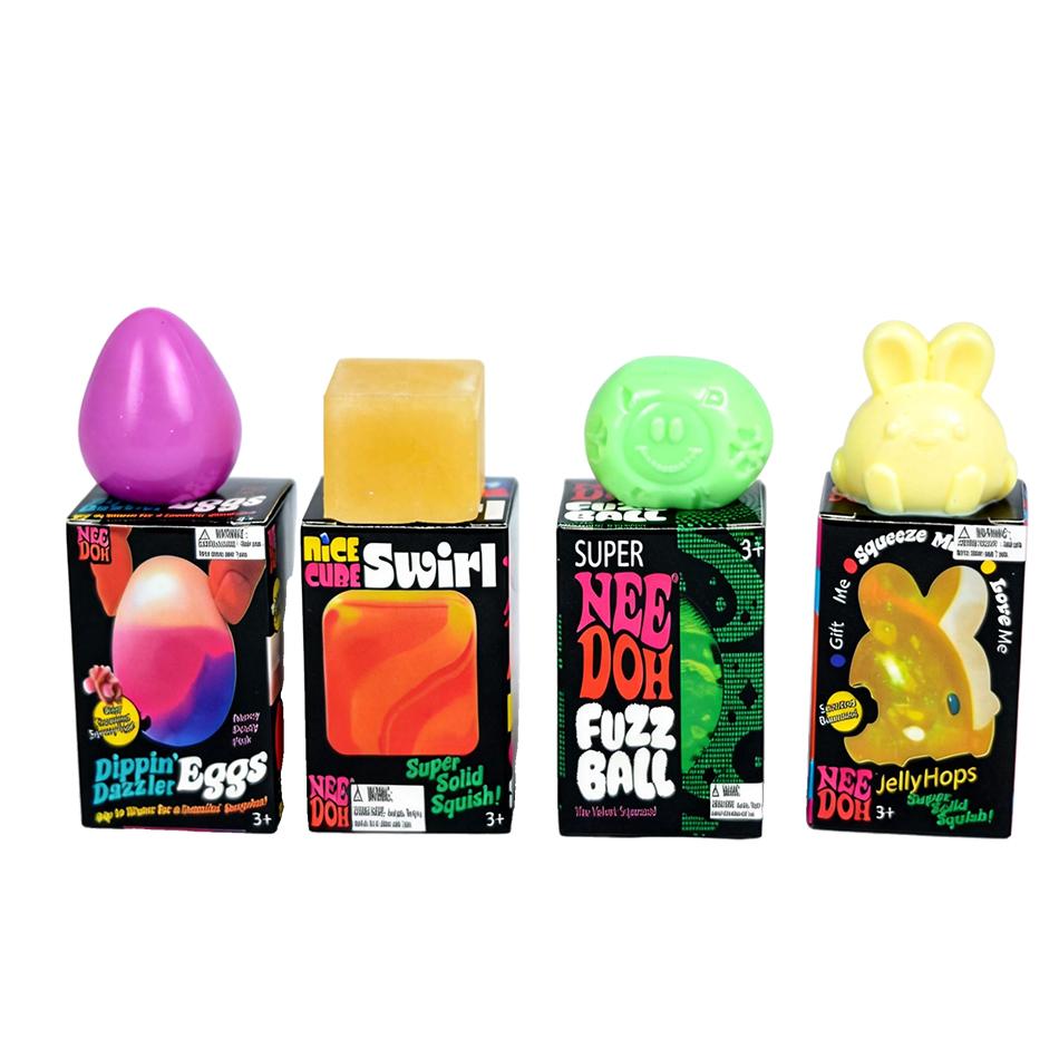 2026 New Style Schylling Snow Ball Crunch Needoh Squishy Fidget Toy White Crunch Snow Ball Crunch Stress Relief Toy