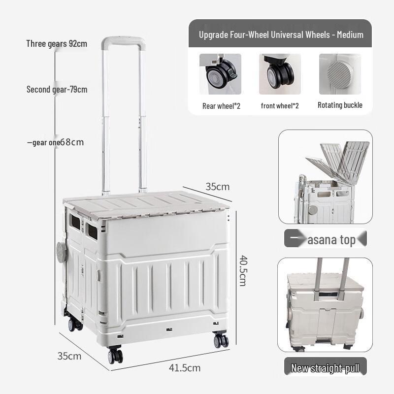 Bingyue Portable Folding Shopping & Utility Cart