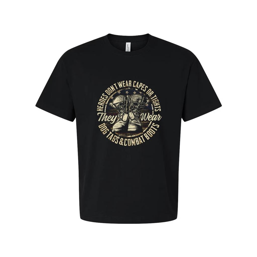 Veteran Boots Graphic Tee Unisex T Shirt With They Wear Boots Combat Boots Desig