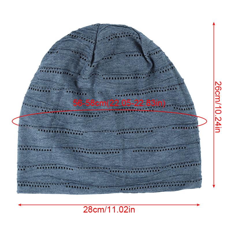 1Pc Thin Elastic Slouchy Lightweight Headscarf Cap Breathable Unisex Casual Beanie Trendy Solid Color
