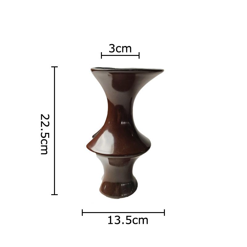 

Bamboo Knot Shaped Ceramic Vase Decorative Flower Arrangement Desk Decoration Crafts Ornaments Floral Vases Room Aesthetic Decor