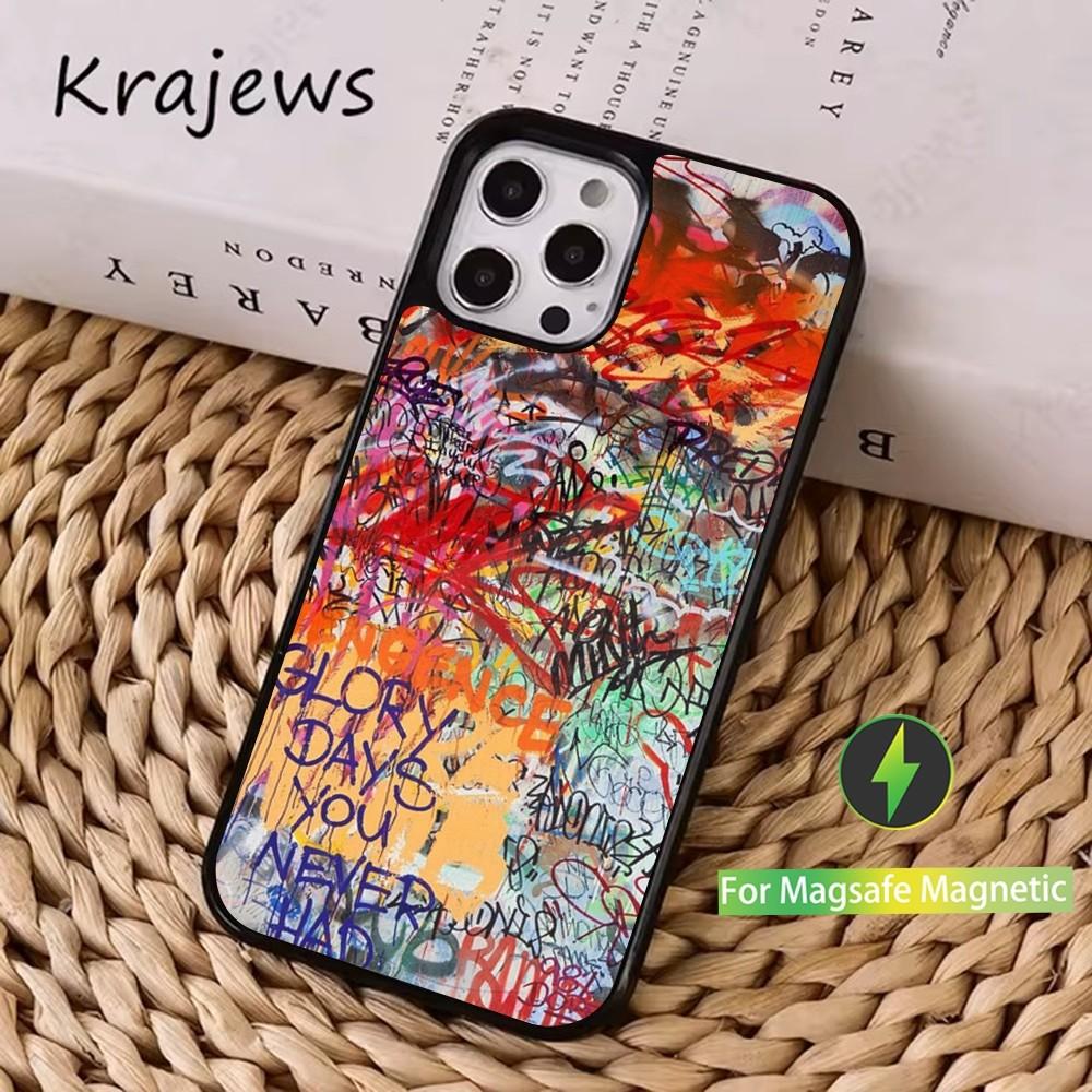 Cool Thing Graffiti Art Phone Case For iPhone 16,15,14,13,12,11,Pro,Max,Plus,Mini, Magsafe,Magnetic Wireless Charging Case