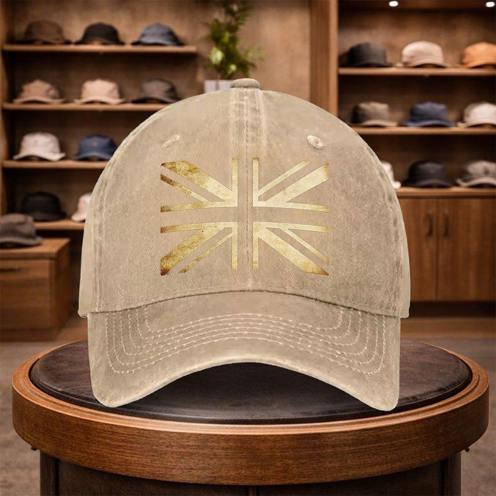 British Flag Print Baseball Cap Casual Snapback Hat Fashionable Hat Outdoor Adjustable Leisure Cap Suitable for All Season