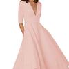 Summer European & American Style Women's Sexy Deep V Short Sleeve Dress - High-End Fashion