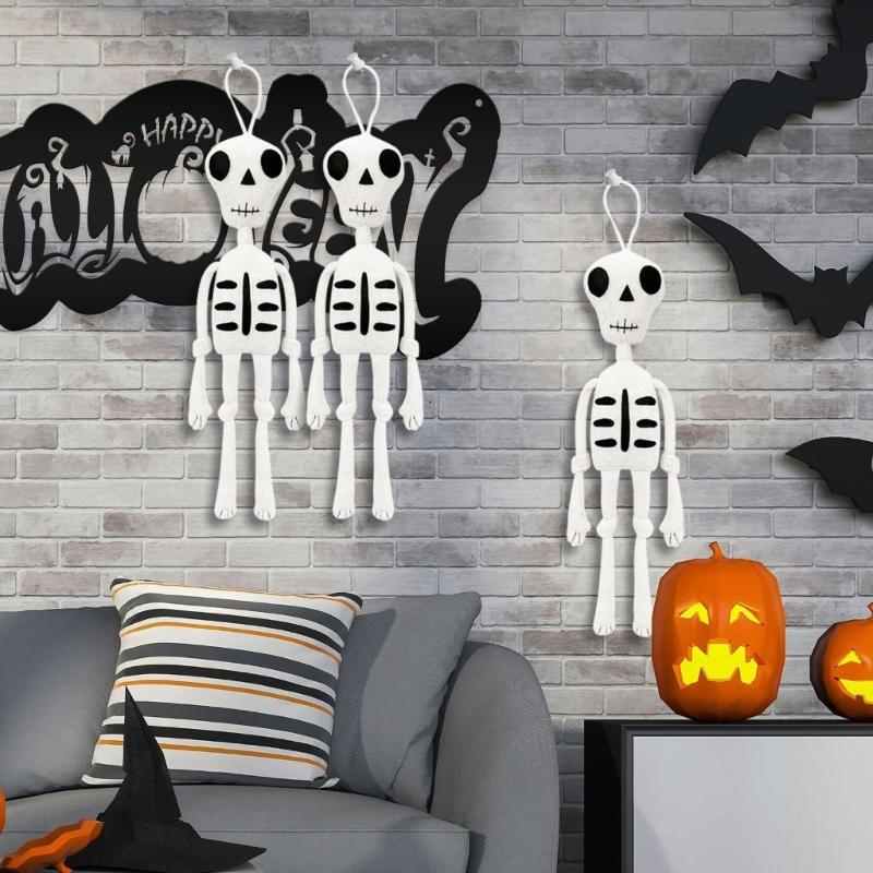 Ghostly Fabric Skull Props For Halloween Party Decorations Haunted House Theme Scary Skeleton Accessory Gift