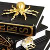 Halloween Spellbook Mini Book Statue Decorative Spooky Tabletop Decoration Ornament for Bookshelf