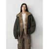 Fuzhien Urban Fox Fur Collar Goose Down Denim Parka
