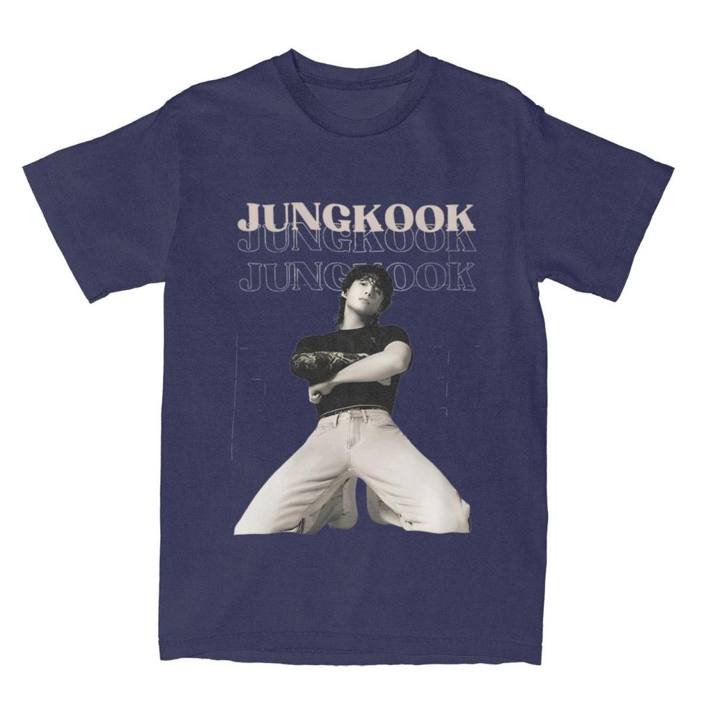 Jungkooks Vintage T-Shirt Sommer Koreanischer Pop Fantastische T-Shirts 100 Baumwolle Harajuku T-Shirt für Männer Kurzärmelige Freizeit-Tops