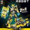Autobots Decepticons Building Blocks Transformation Robot Children Educational Assembly Car King Kong Brick Assemble Toy Gift