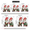 2pcs,2D Plane Printing Curtain Fabric Christmas Gnomes Gift Giving Versatile Polyester (without Rod) All Seasons Perfect for