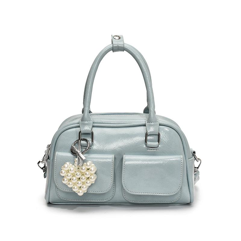 Wholesale Hot Sale Korean Simple Style High-end Texture Portable Boston Bag Casual Versatile Niche Foreign Style Messenger Bag