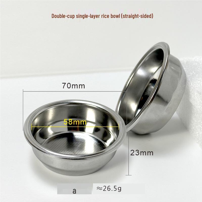 Stainless Steel Coffee Powder Bowl Filter: Single/Double 51, 58 & 53 Blind Bowl Options