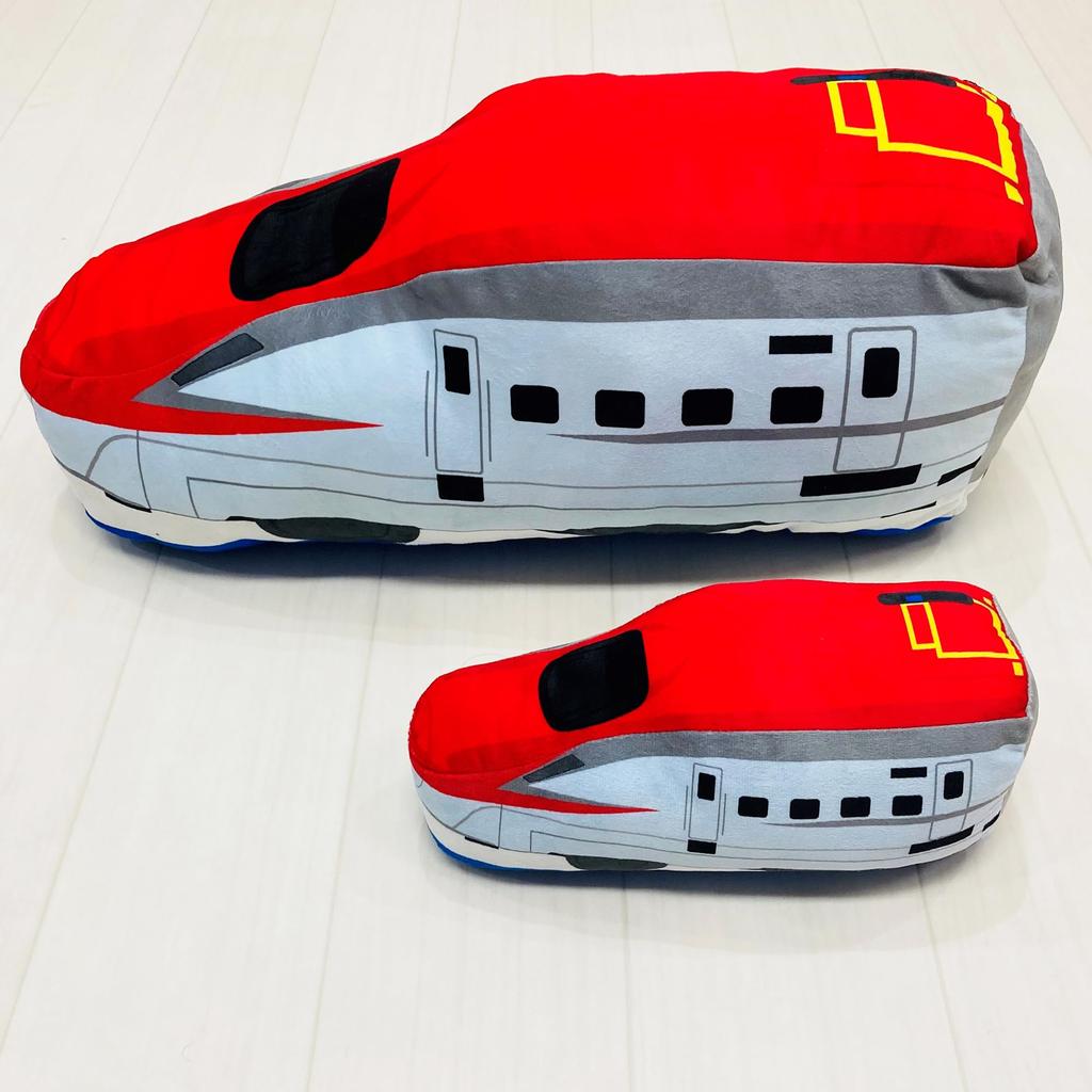 MORIPiLO Plarail Body Pillow (Shinkansen Komachi Fluffy Die-Cut Cushion Small) Stuffed Toy Backrest Nap Pillow Red 31x13x13cm Cute Soft Something