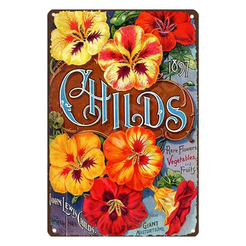 Welcome To Our Garden Metal Tin Signs, Dirty Hoe Wall Art, Sunflower Retro Poster for Home, Yard, Plants Decor, Garden Rule S