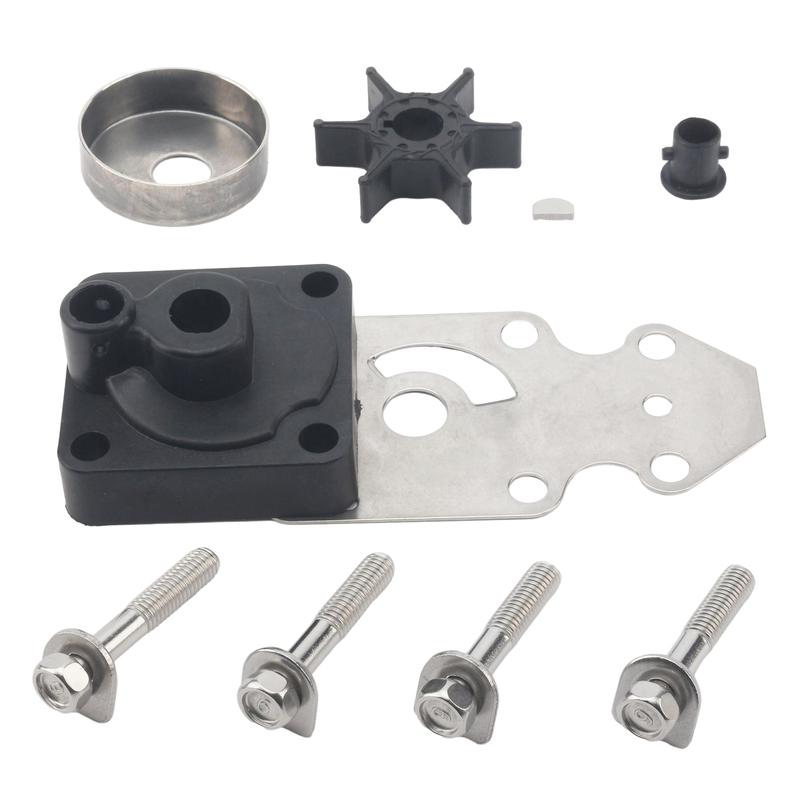 Water Pump Impeller Rebuild Kit Compatible with Yamaha 2 4 Stroke 9.9HP 15HP Marine Outboard Motor Replaces 63V-W0078-00