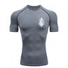 Spartan Helmet  Men's Sports T - Shirt Training Fitness Compression Rashguard Tops Short Sleeve T - Shirt