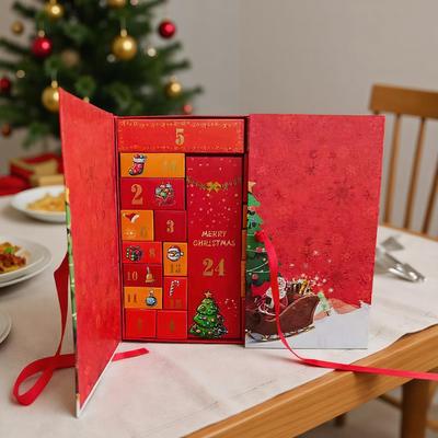 2026 Christmas Advent Calendar Collectible Box - 24-Day Printed Calendar for Teens, Women, Men, Kids, Home Holiday Decoration