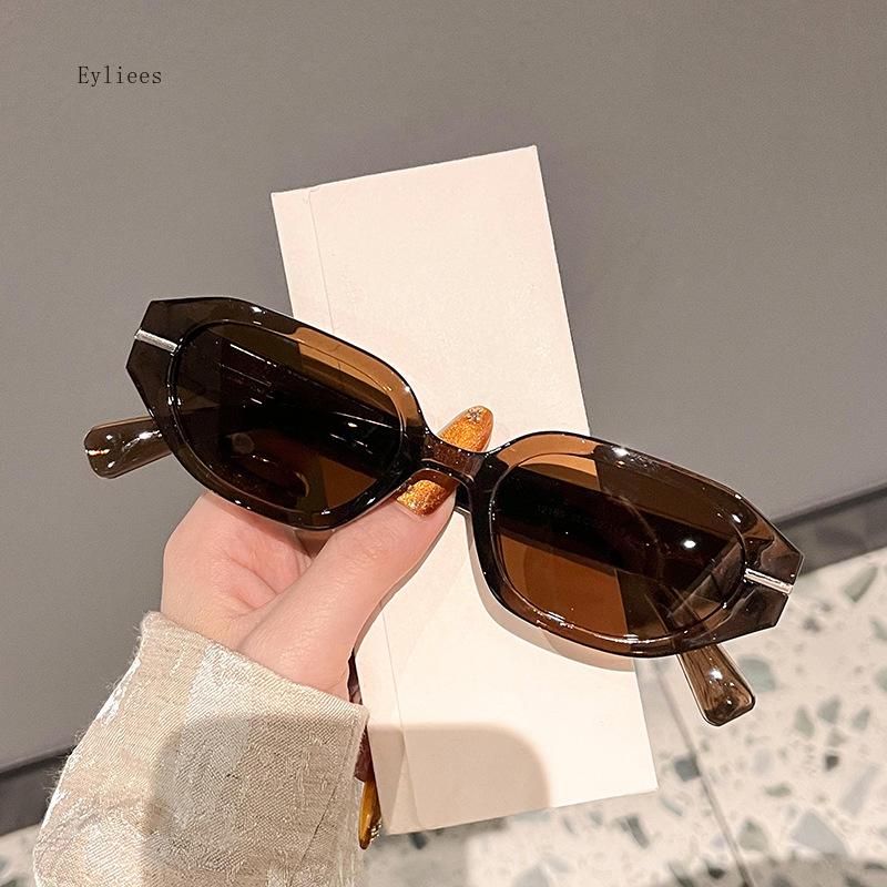 Fashion  Cat Eye Women's Sunglasses Luxury Design Small Frame Oval Sun Glasses Shades Female Trendy Eyewear Oculos De Sol