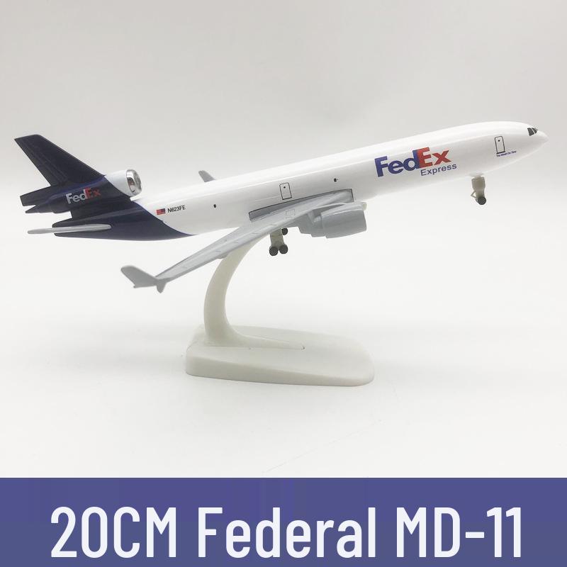 

20CM Alloy Federal MD-11 Cargo Airplane Model with Landing Gear