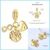 Gold Series Diy Charms Original Copper Ballet Shoes Little Milk Leopard Pendants Fit Bracelet Jewelry Gift Marking
