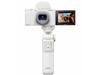Sony VLOGCAM Compact Digital Camera Shooting Grip Kit White Pack 1 Windscreen Zoom Lens W ZV-1II (Includes GP-VPT2BT Grip, + Grip), Included, 18-50mm