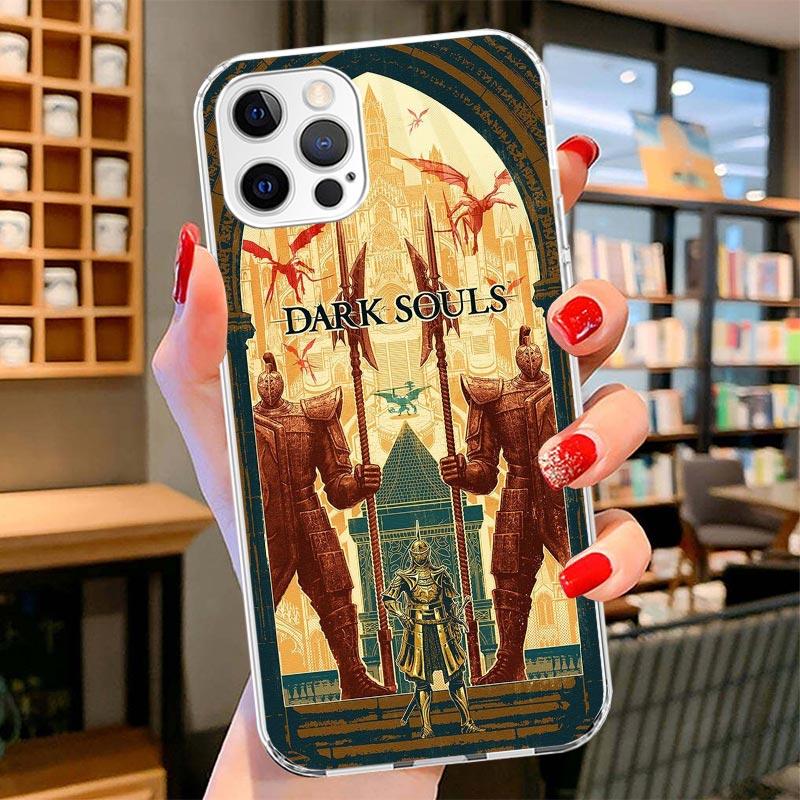 Dark Souls Game Cover Phone Case For iPhone 16 17 Air 15 14 Pro Max 16E Phone Case 13 Mini 12 11 7 SE 8 Print Pattern Fit Cases