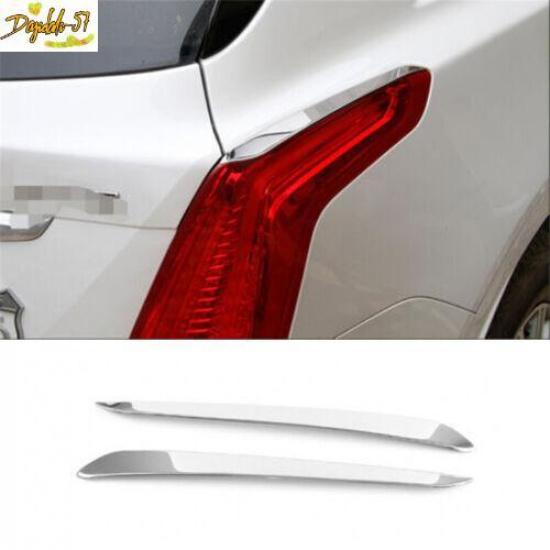 For Cadillac XT5 2016- 2PCS Chrome Steel Exterior Tail Light Lamp Strip Trim