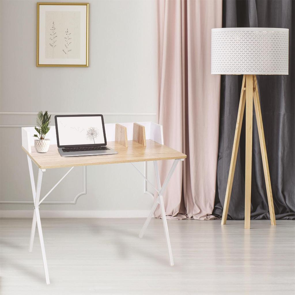 MODERN DESK Brico white loft WITH TWO COMPARTMENTS