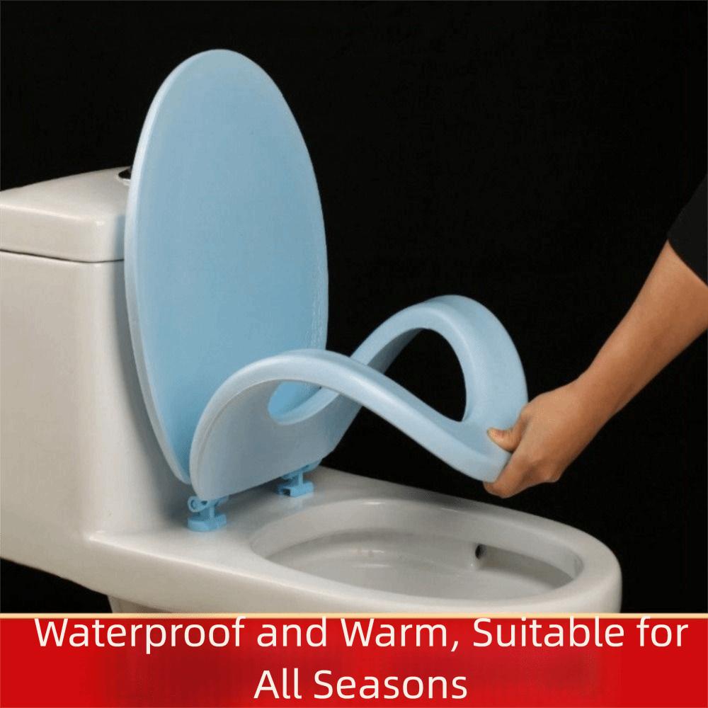 Couvercle de toilette en EVA souple Épaissi Chauffant de salle de bain Accessoires de siège Coussin de siège de toilette Grande flexibilité