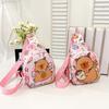 Preschool Children Capybara Nylon Crossbody Bag Animal Pattern Design Everyday