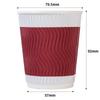 Deli 280ml Anti-Slip Ripple Disposable Paper Cups