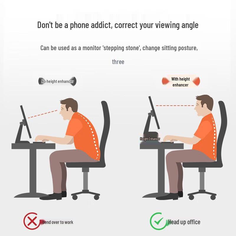 Desktop Monitor Riser with Keyboard Storage