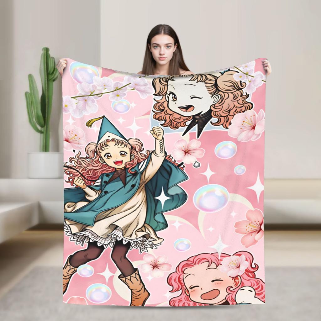 Witch Hat Atelier Warm Blanket Picnic Plush Throw Blanket Funny Bedroom Flannel Bedspread Sofa Bed Cover