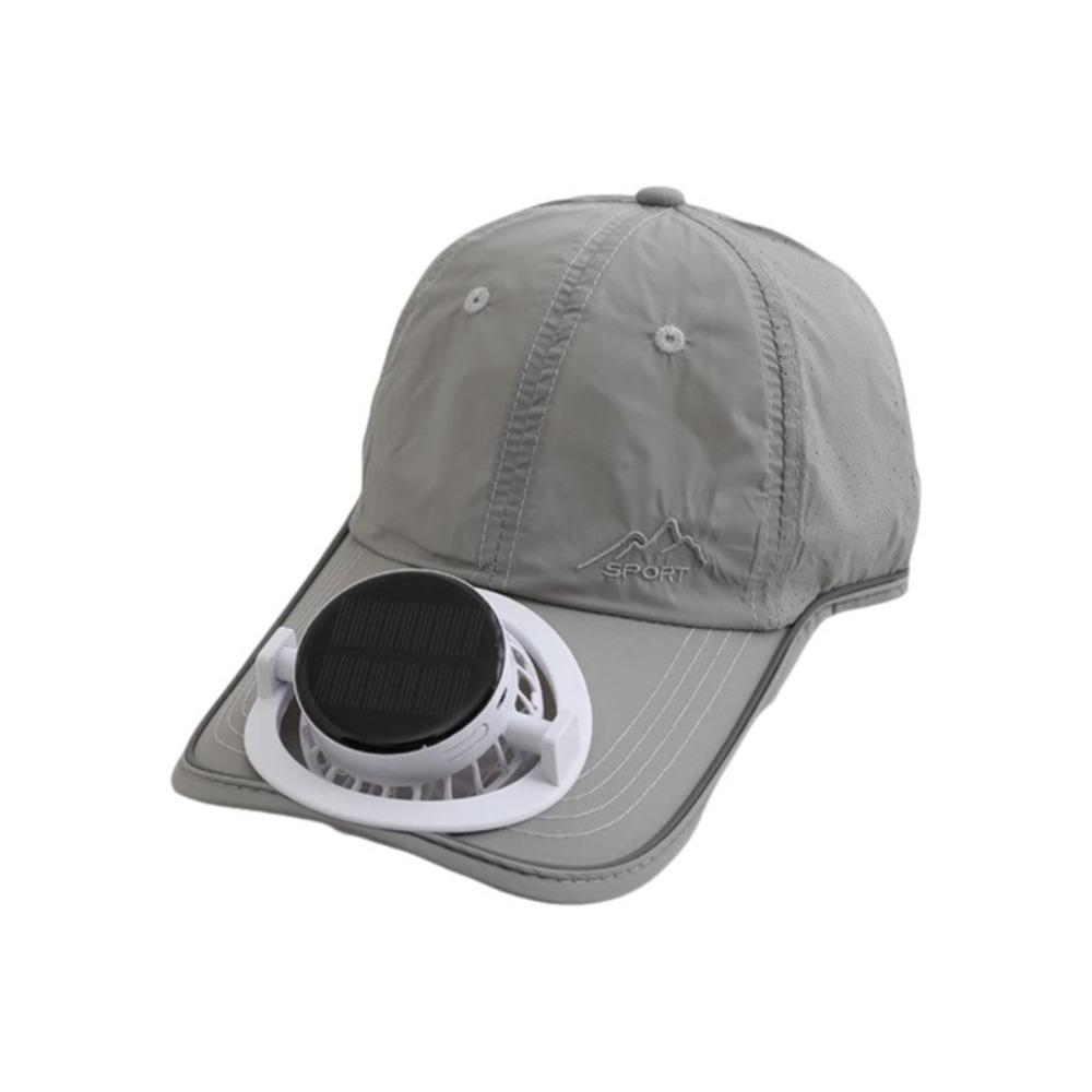 

Polyester Solar Charging Fan Hat Sun Protection Sun Protection Hat Adults Wear серый