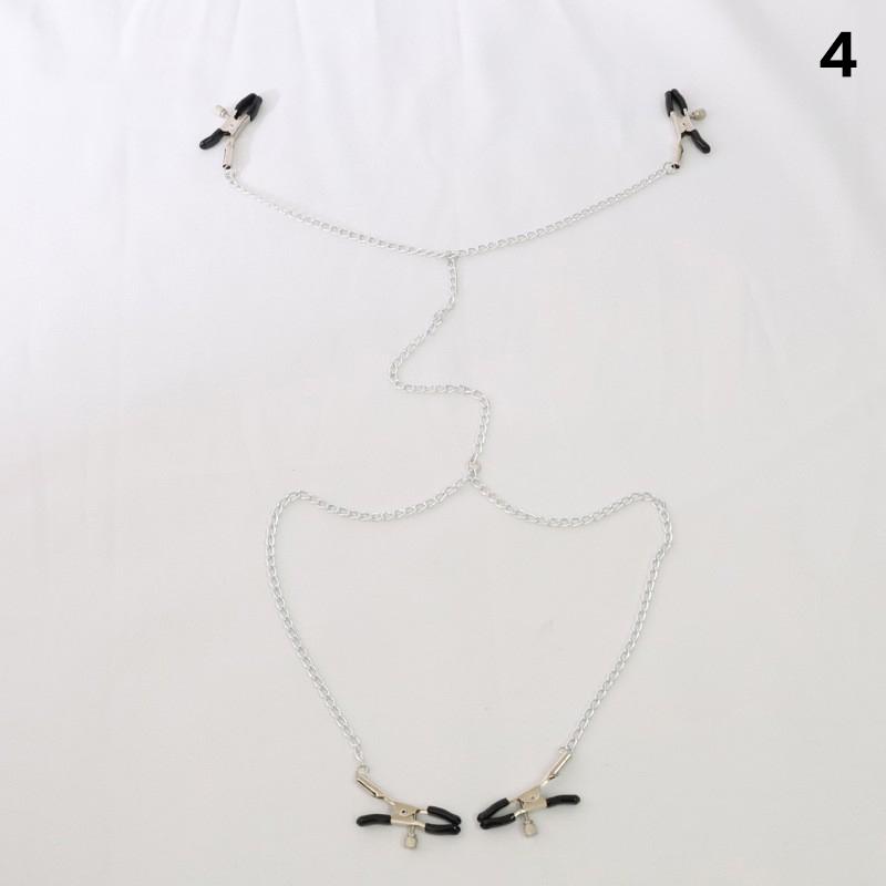 Butterfly Style For Couples Stainless Steel Metal Chain Nipple Milk Clips Breast Clip Sex Slaves Nipple Clamps Sex Toys