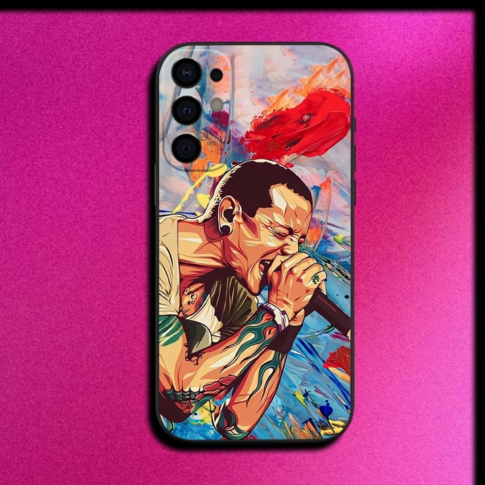Rock L-Linkin P-Park Kapela Pouzdro na telefon Pro Samsung S25,S24,S21,S22,S23,S30,Ultra,S20,Plus,Fe,Lite,Note,10,9,5G Černý Kryt