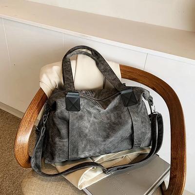 Solid Zipper PU Large Capacity Shoulder Bag  Soft and Versatile Commuting Bag  High Quality Simple Fashion Crossbody Bag