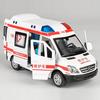 White Ambulance Medical Vehicles Toys 1/36 Alloy Diecast Car Model with Light&Sound