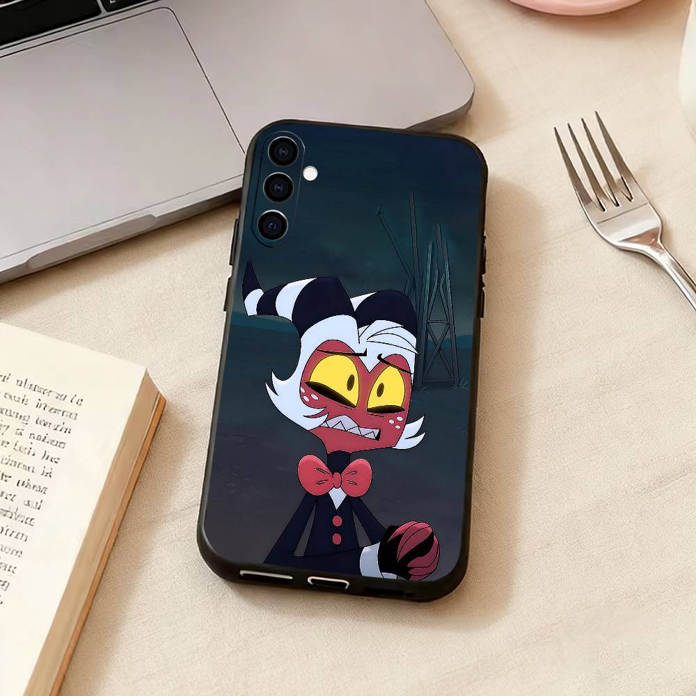 Helluva Boss Moxxie-e Phone Case Black Silicone Soft For Samsung Galaxy A73,A72,A71,A70,A53,A52,A51 Samsung a22 5g