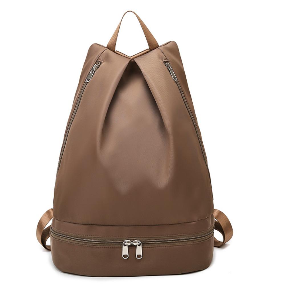 Large Capacity Wet Dry Separation Fitness Bag Zip Backpack Basketball Soccer Pouch  Hiking