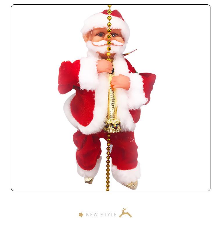 European Christmas Climbing Santa Electric Toy and Decoration