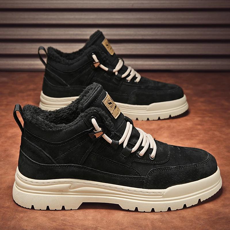 Loafers Casual Sneaker Casual Shoes Leather Shoes Male Sneakers Sports and Leisure High Boots Winter Sport Shoes for Men Fashion