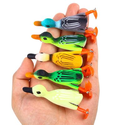 8cm 9.5g 3D Spinner Leg Duck Bait Vivid Appearance Vibrant Color Fishing Lure Duckling Floating Plopping Splashing Feet Hard Fishing Tackle