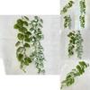 12m Faux Monstera Vine Hanging Plant For Living Room Wall Decoration