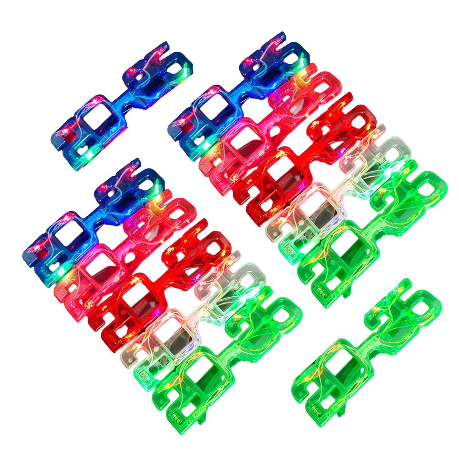 

Новогодние очки 2025 года, мигающие очки, светящиеся очки, реквизит для вечеринок, украшения, карнавалы, реквизит для фотобудки, очки 12 шт. 1