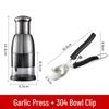 304 Stainless Steel Multi-Functional Kitchen Garlic Press and Slicing Knife for Garlic, Onion, and Ginger.