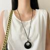 Asian Blogger-Inspired Saddle Bag Necklace: Luxury Women's Niche Sweater Chain Accessories