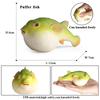 Oenux Sea Life Animals Soft Squid Pufferfish Crab Model Action Figures Anti Stress Relief Toy Kids Gift Fun Pressure Reduction