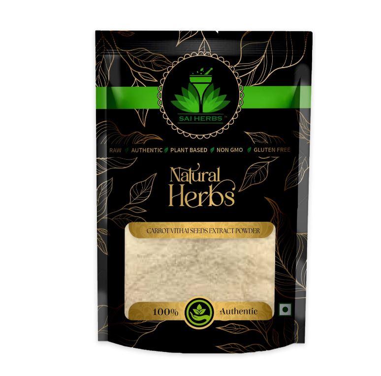 SAI HERBS Carrot Vithai Seeds Extract Powder - Wild Carrot Seeds Extract Powder (100 g)