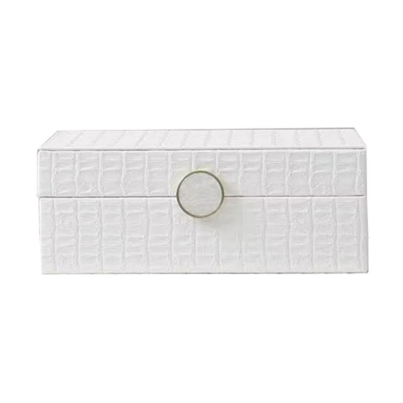 

Small Jewelry Box Portable Earrings Bracelet Ring Jewelry Boxes Organizer for Women Necklace Tray Display Accessories Storage 25X16X10CM
